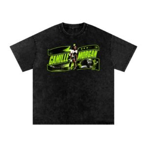 Camille Morgan Snow Washed Oversized TEE - Image 1