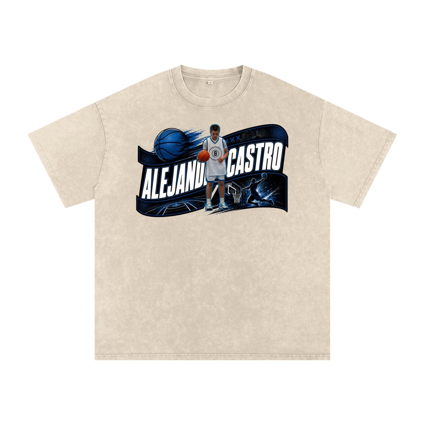 Alejandro Castro Snow Washed Oversized TEE - Image 2