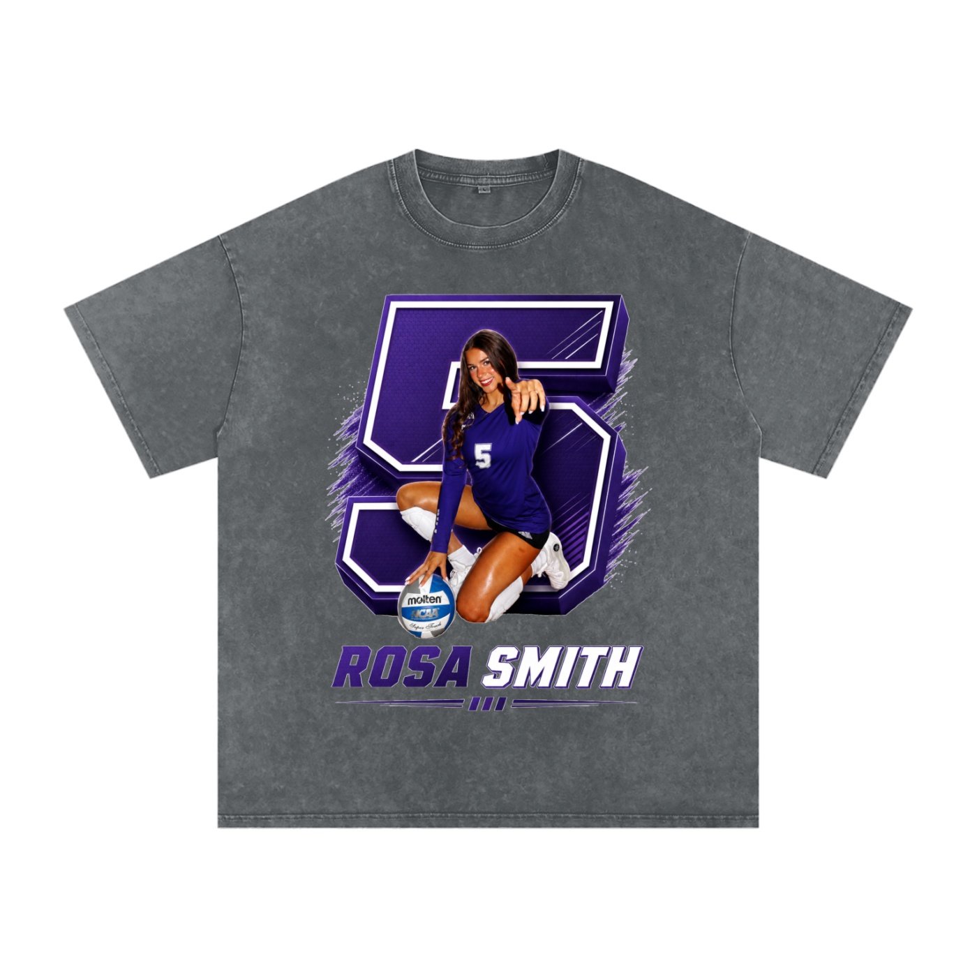 Rosa Smith Snow Washed Oversized TEE - Image 4