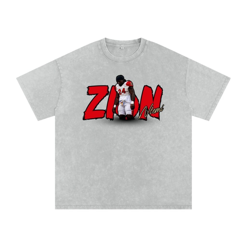 Zion Ntemi Snow Washed Oversized TEE