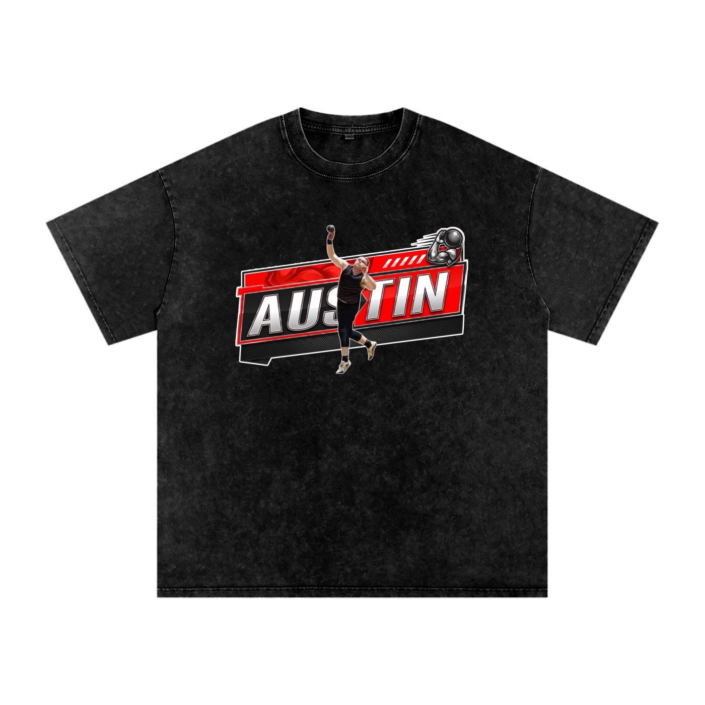 Austin Snow Washed Oversized TEE - Image 1