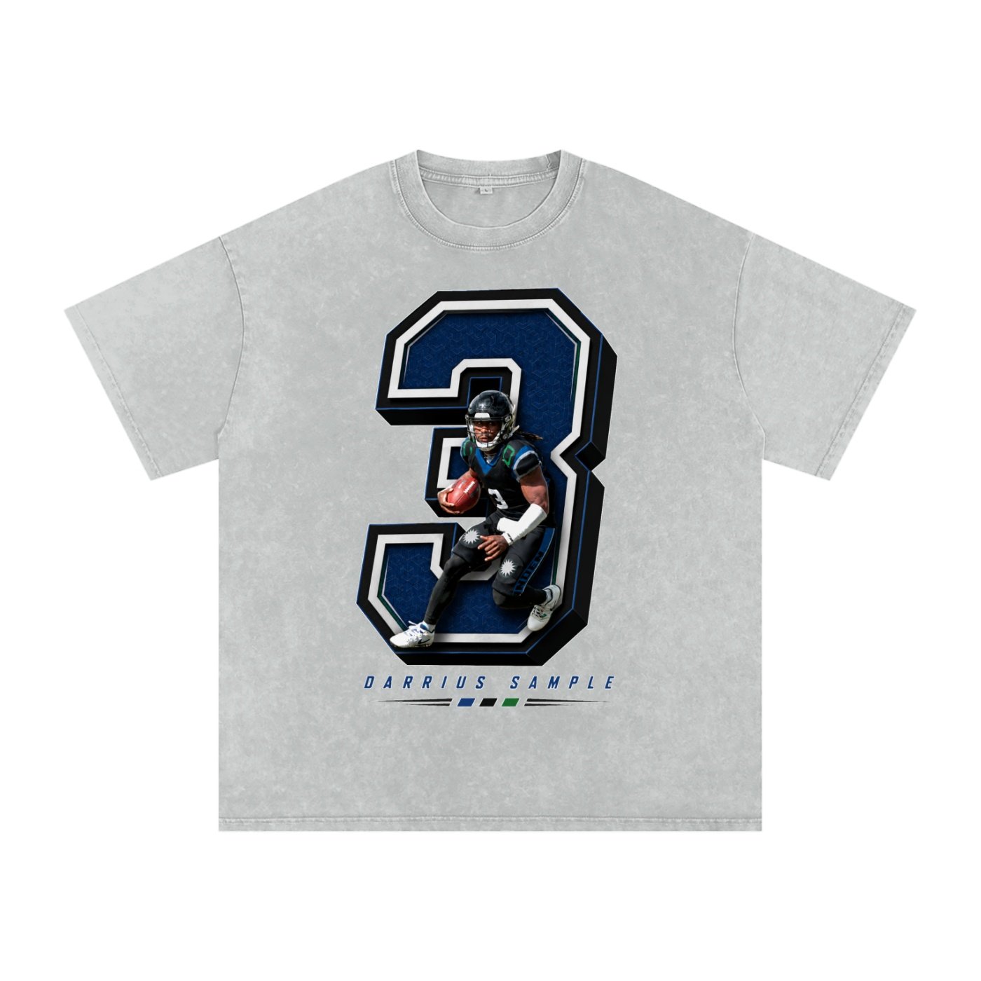 Darrius Sample Snow Washed Oversized TEE - Image 3