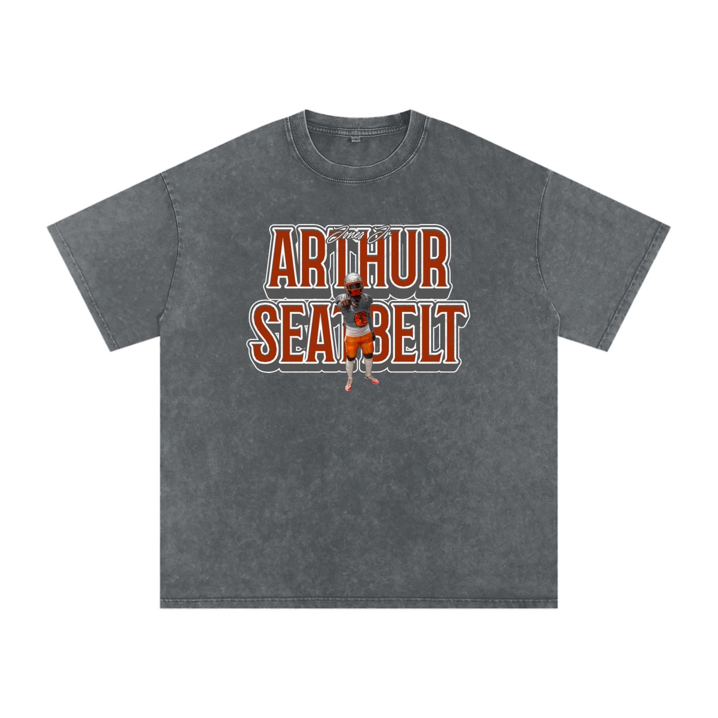 Arthur Seatbelt Jones  Snow Washed Oversized TEE - Image 4