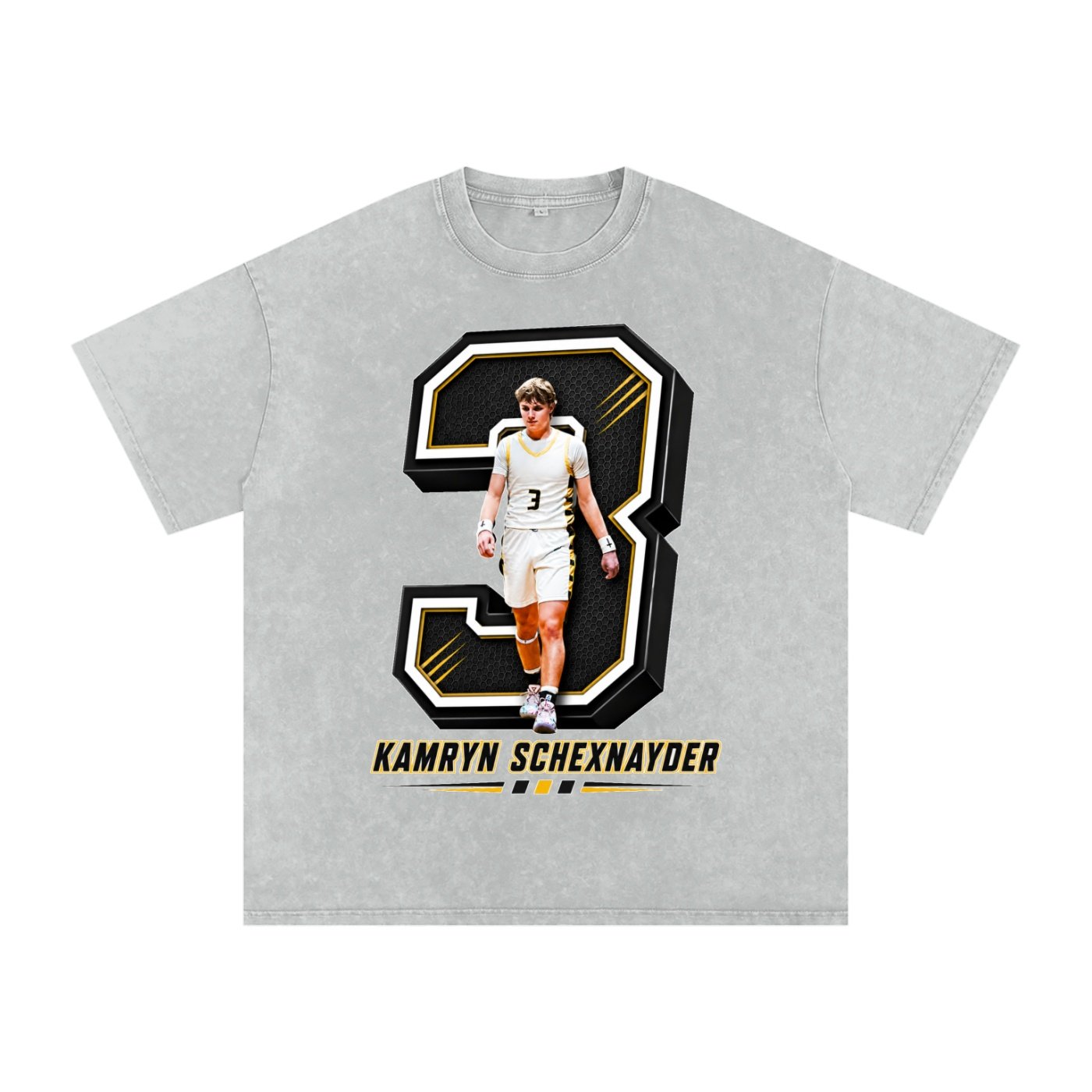 Kamryn Schexnayder Snow Washed Oversized TEE - Image 3