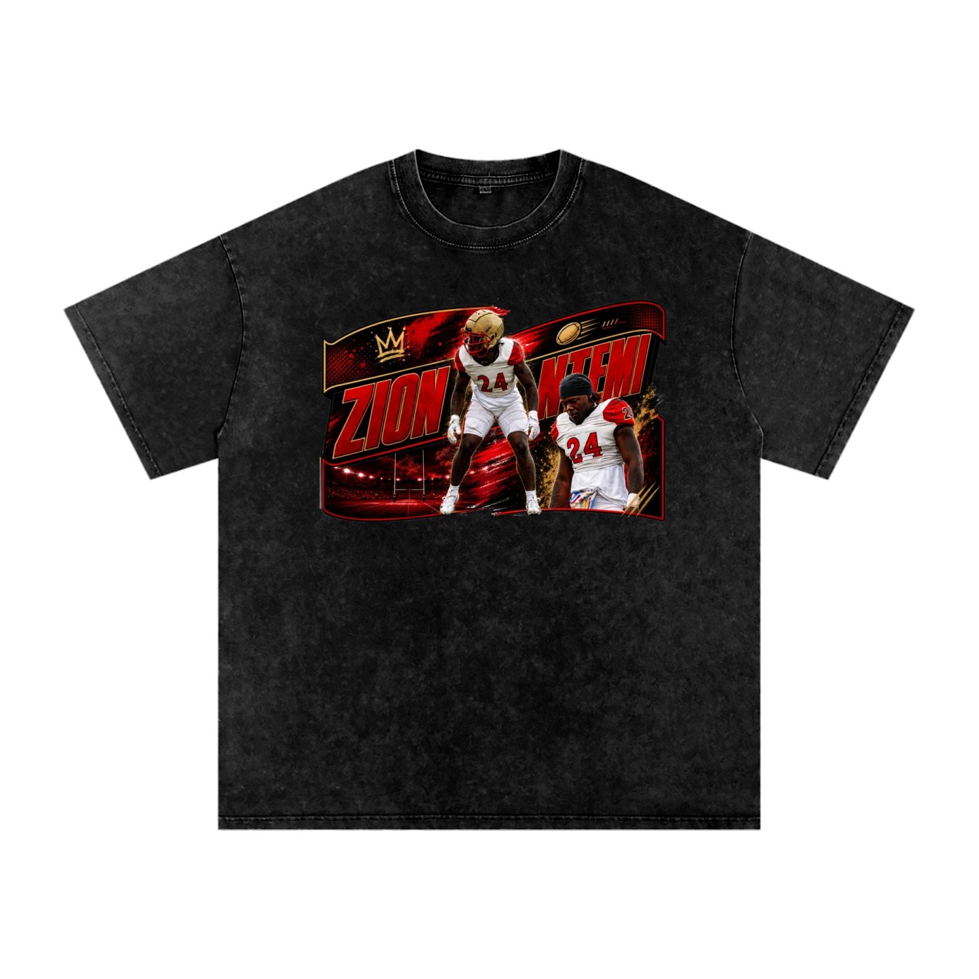 Zion Ntemi Snow Washed Oversized TEE - Image 1