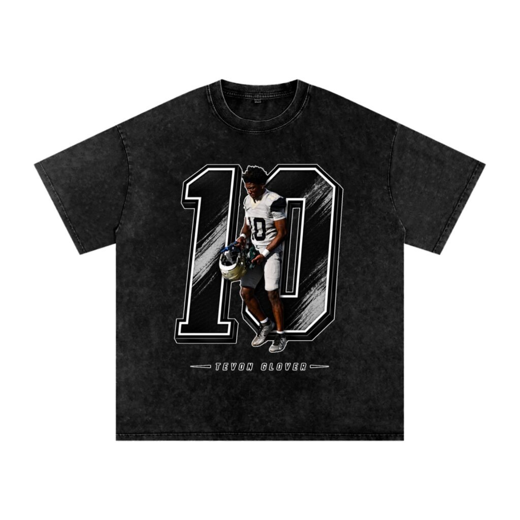 Tevon glover Snow Washed Oversized TEE