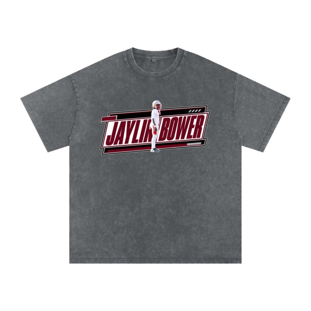Jaylin Bower Snow Washed Oversized TEE