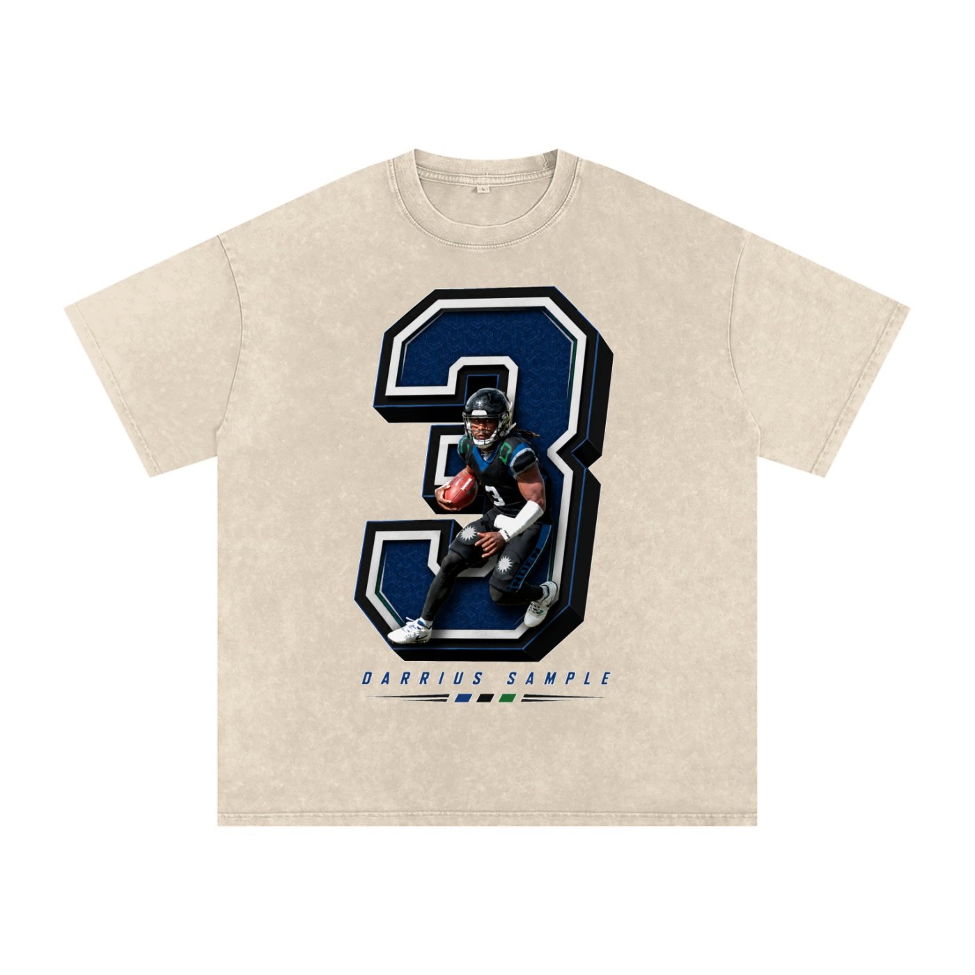 Darrius Sample Snow Washed Oversized TEE - Image 2