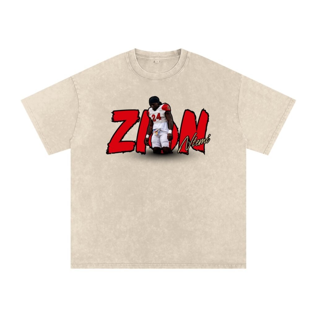 Zion Ntemi Snow Washed Oversized TEE