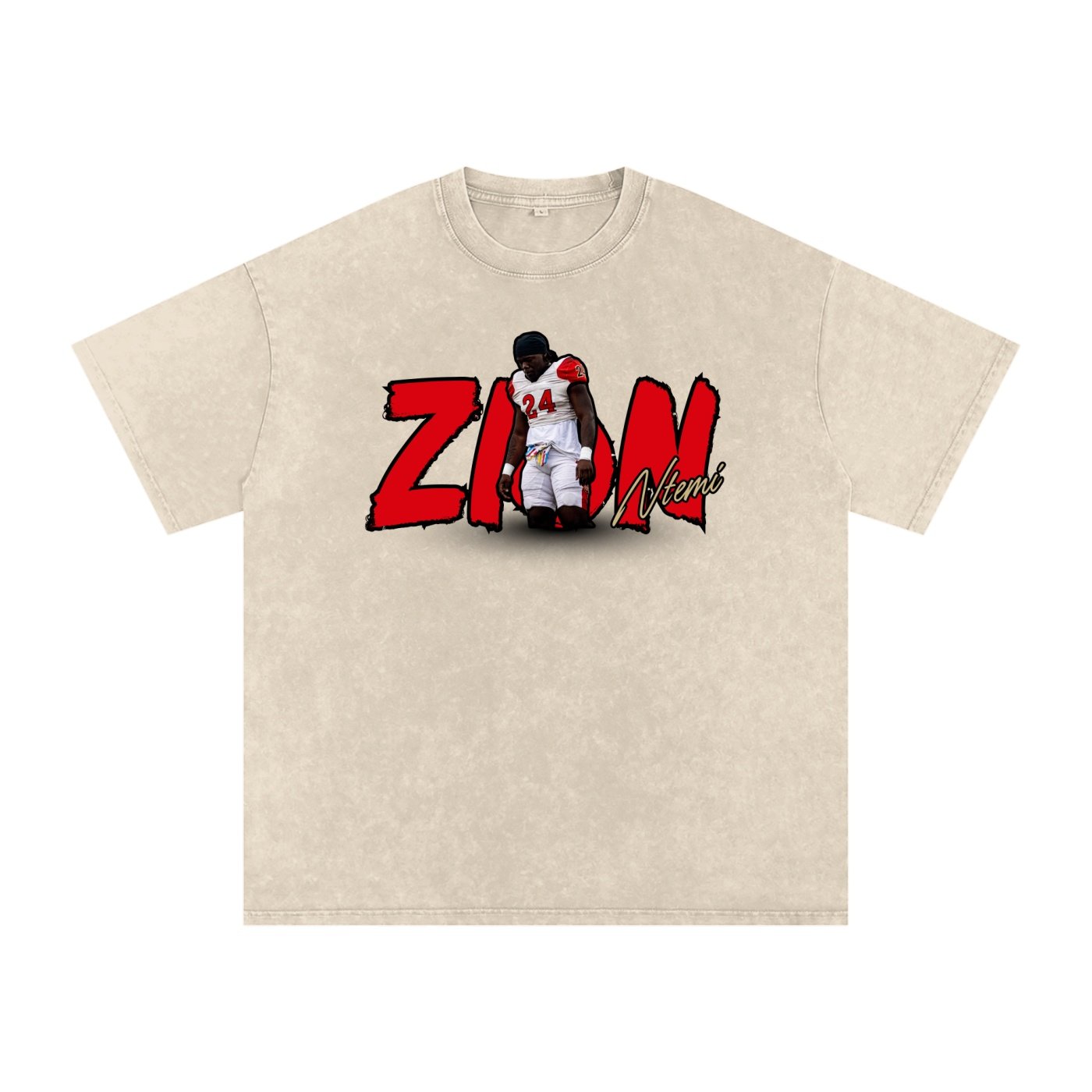 Zion Ntemi Snow Washed Oversized TEE - Image 2