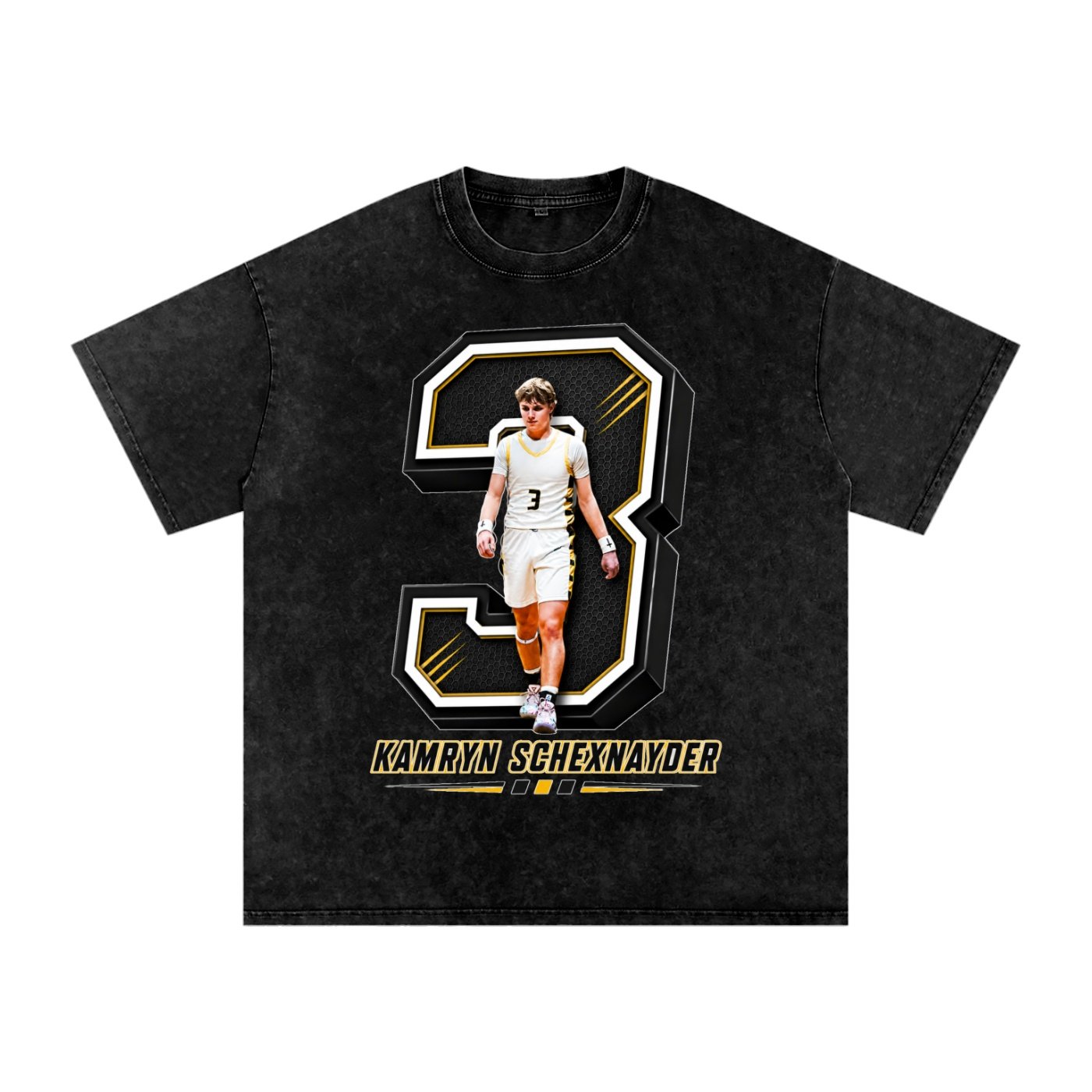 Kamryn Schexnayder Snow Washed Oversized TEE - Image 1