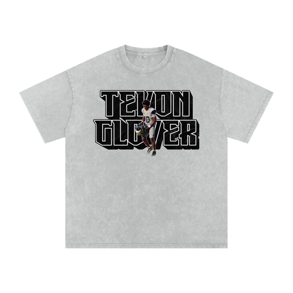 Tevon glover Snow Washed Oversized TEE