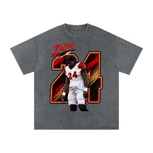 Zion Ntemi Snow Washed Oversized TEE - Image 4