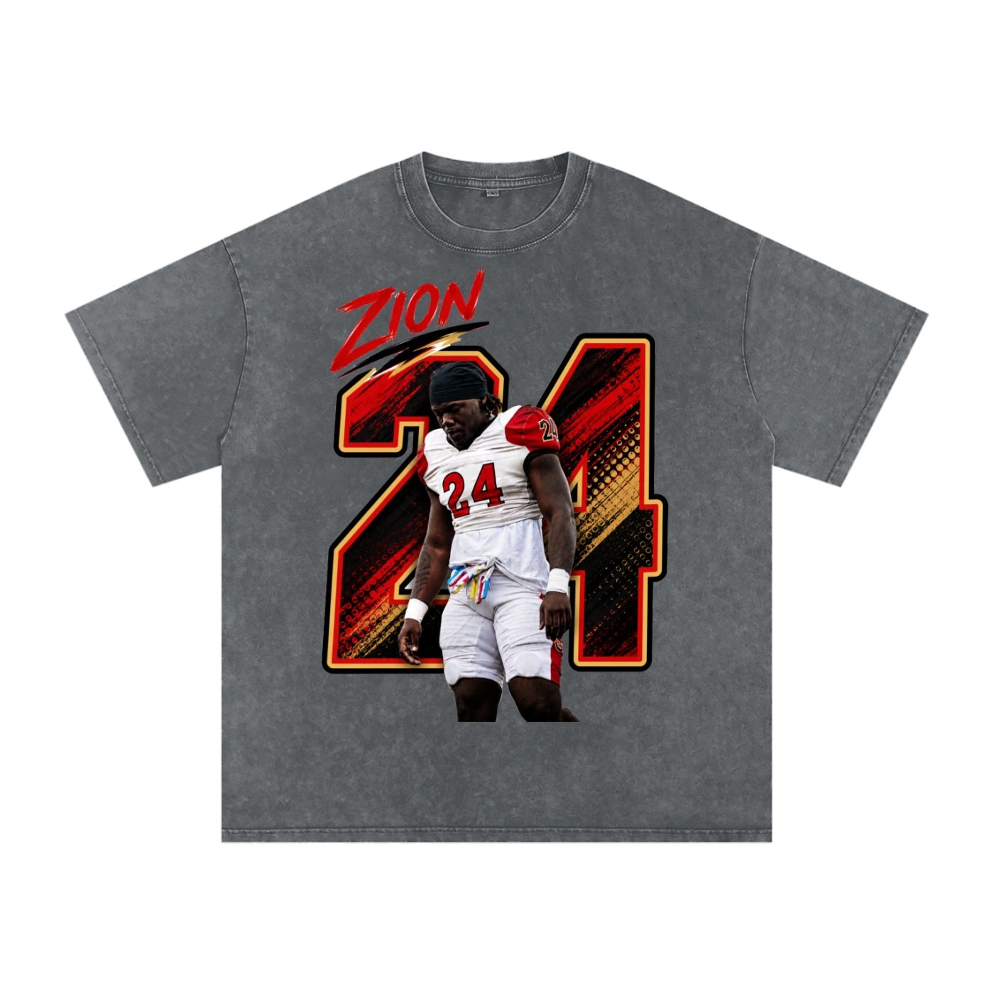 Zion Ntemi Snow Washed Oversized TEE - Image 4