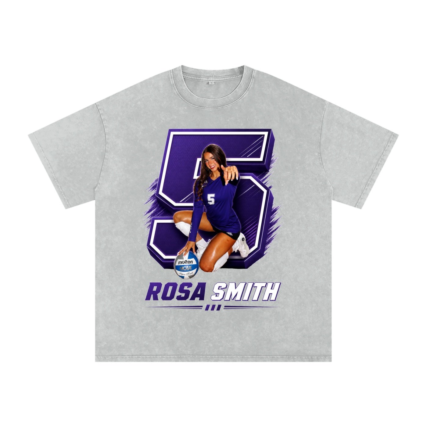Rosa Smith Snow Washed Oversized TEE - Image 3