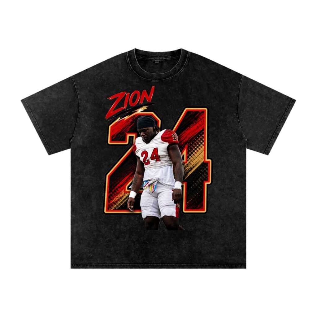 Zion Ntemi Snow Washed Oversized TEE