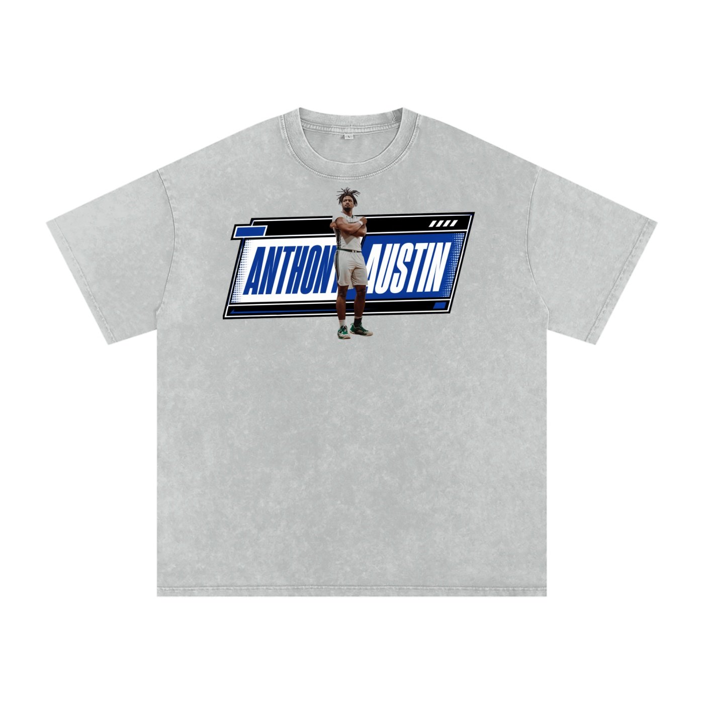 Anthony Austin Snow Washed Oversized TEE - Image 3