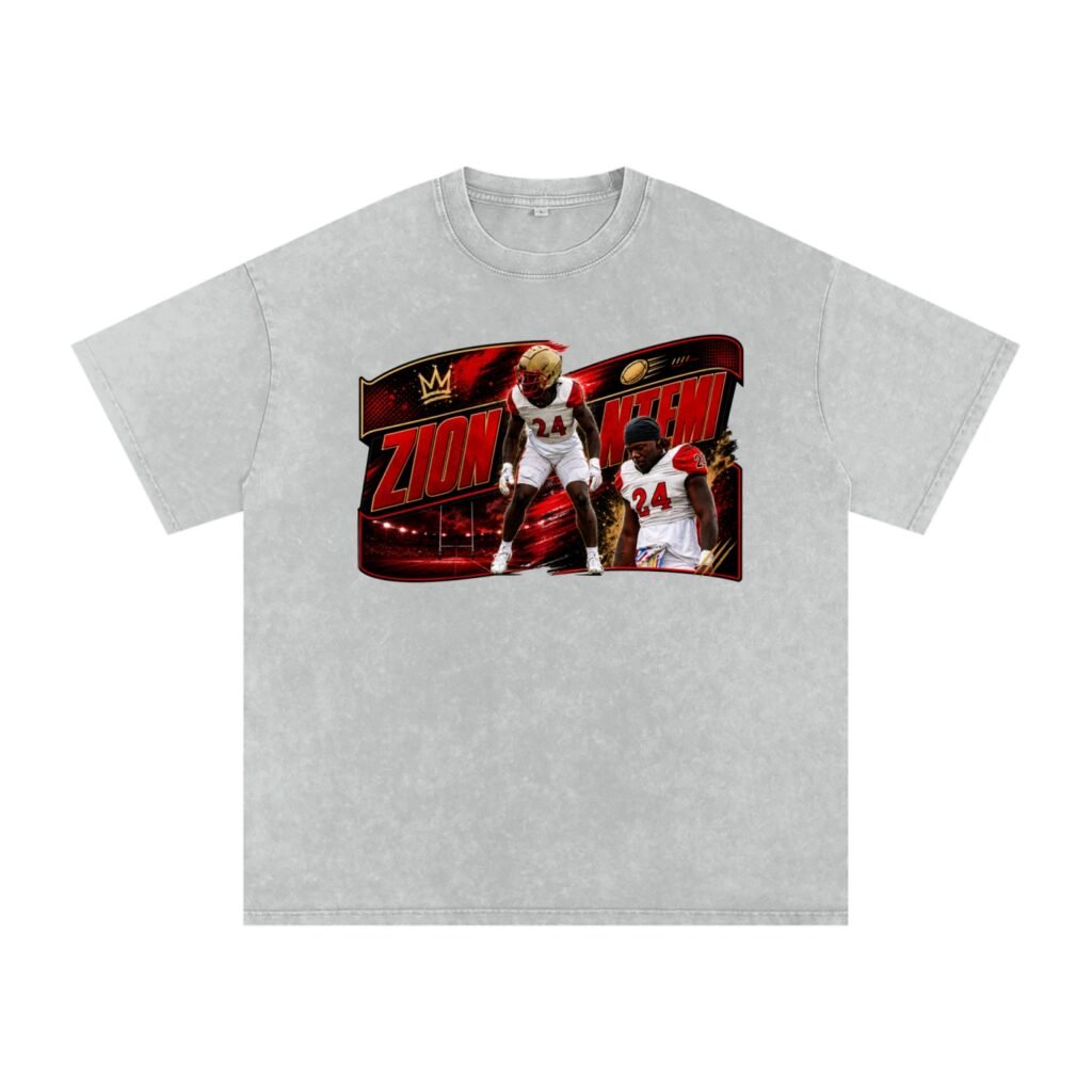 Zion Ntemi Snow Washed Oversized TEE