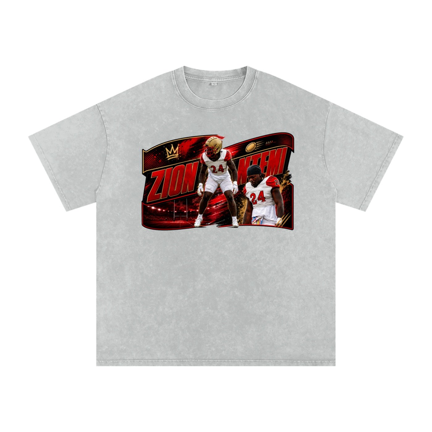 Zion Ntemi Snow Washed Oversized TEE - Image 3