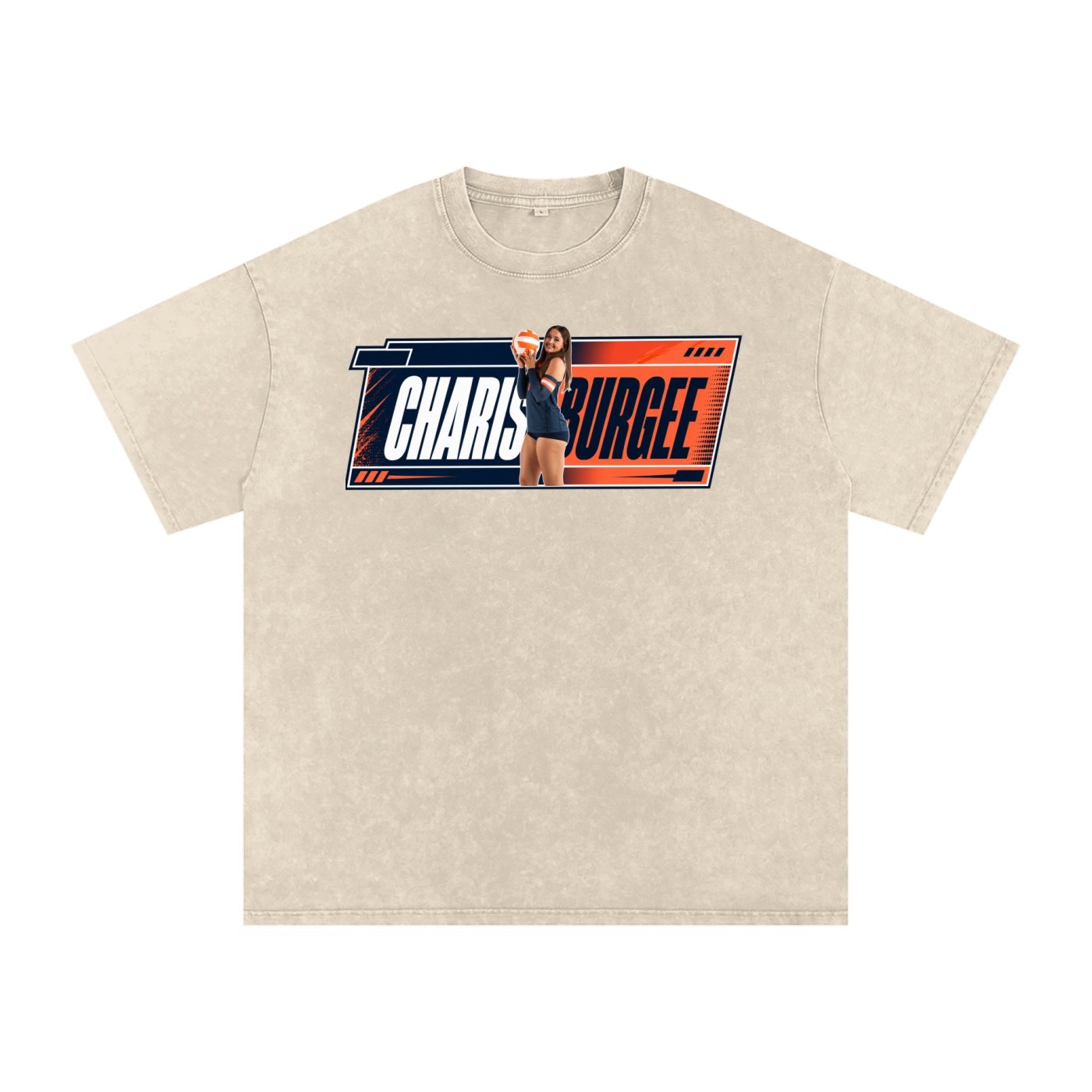 Charis Burge Snow Washed Oversized TEE - Image 4