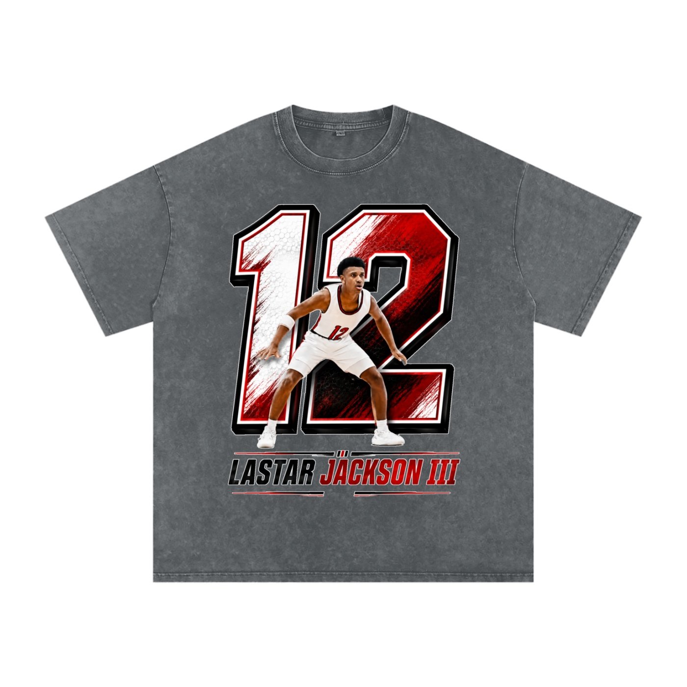 LaStar Jackson III Snow Washed Oversized TEE - Image 4