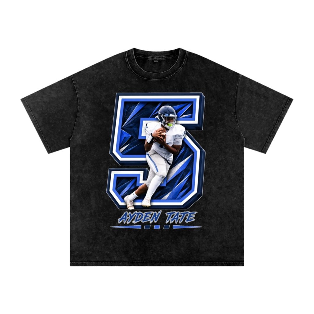 Ayden Tate Snow Washed Oversized TEE