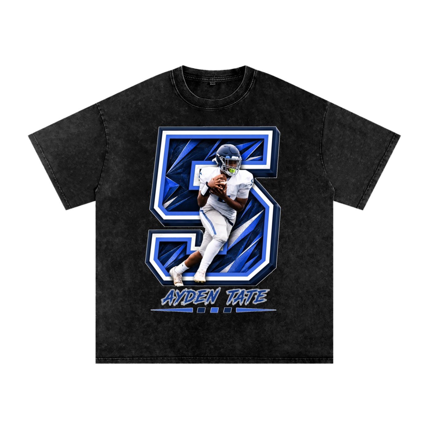Ayden Tate Snow Washed Oversized TEE - Image 1