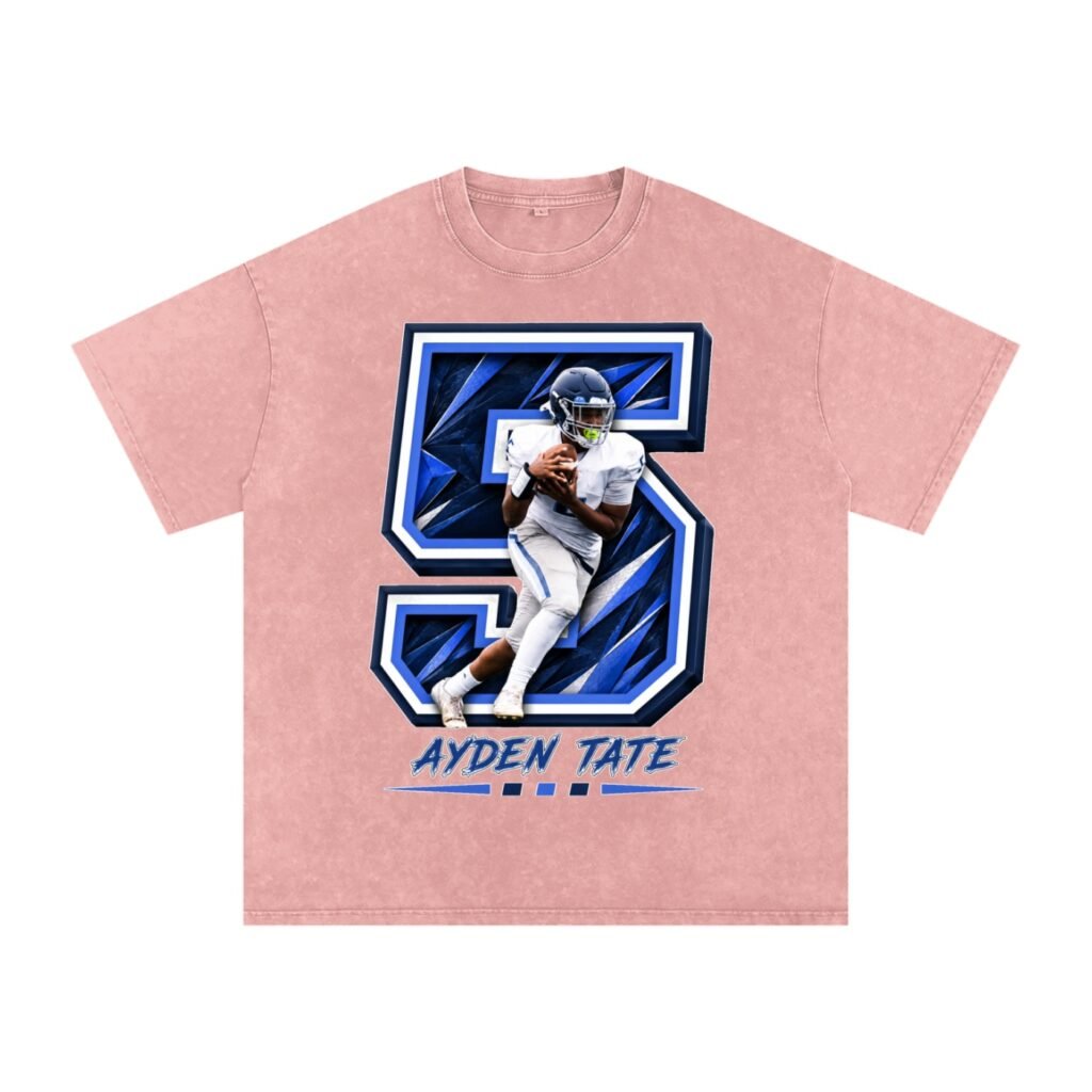 Ayden Tate Snow Washed Oversized TEE
