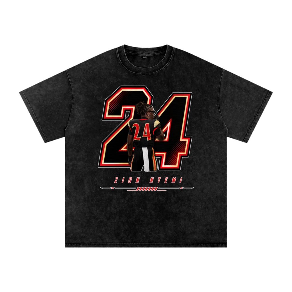 Zion Ntemi Snow Washed Oversized TEE