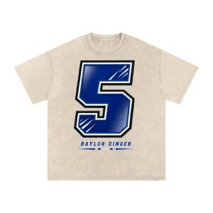 Baylor dinger Snow Washed Oversized TEE - Image 2