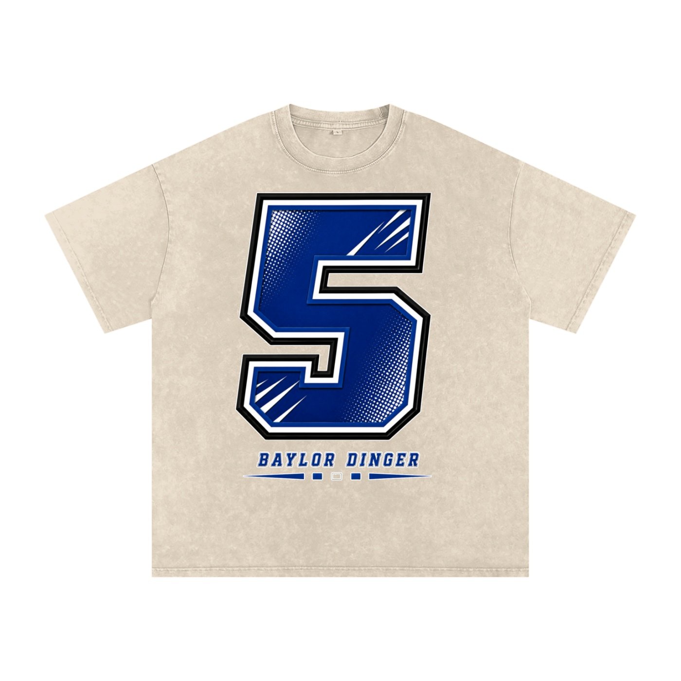 Baylor dinger Snow Washed Oversized TEE - Image 2