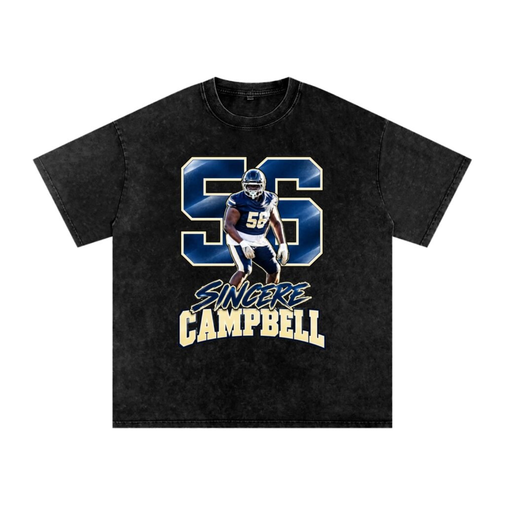 Sincere Campbell Snow Washed Oversized TEE