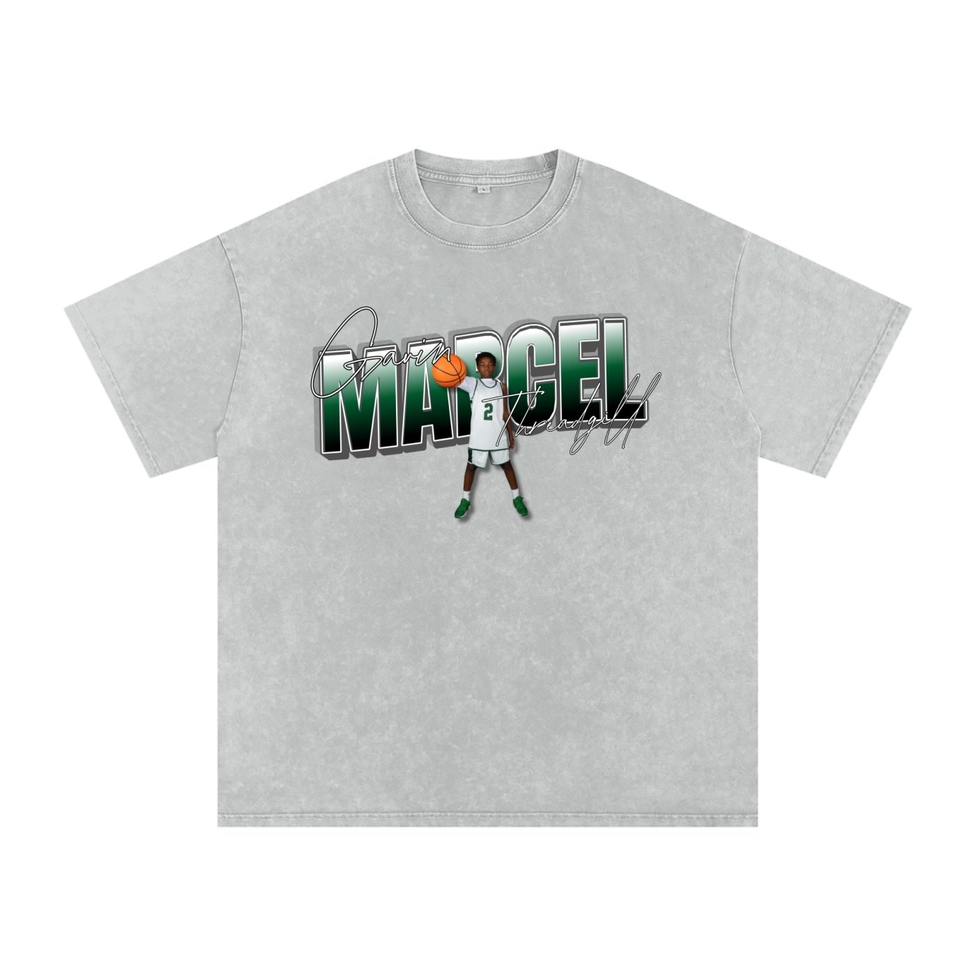 Gavin Marcel Threadgill  Snow Washed Oversized TEE - Image 3