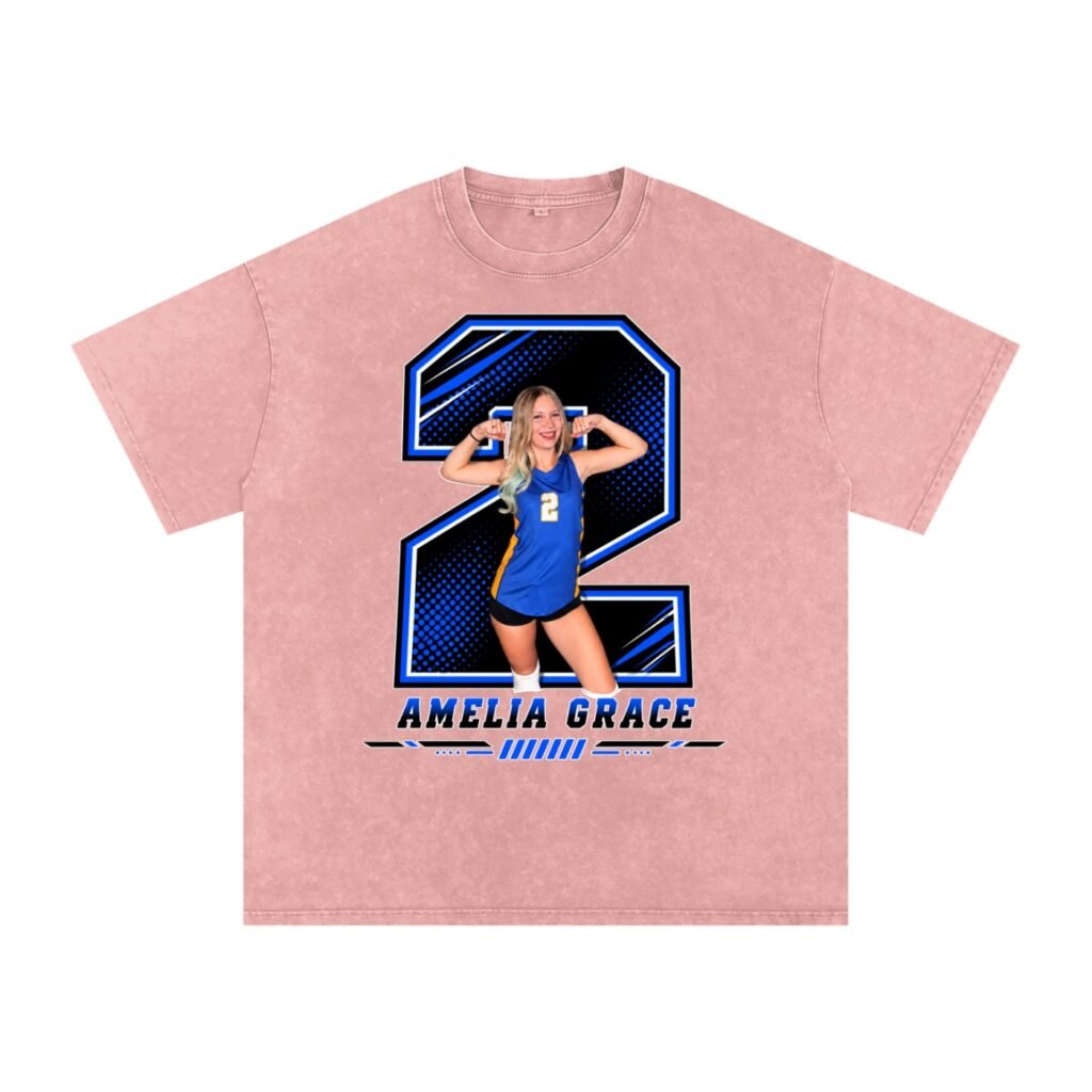 Amelia Grace Snow Washed Oversized TEE