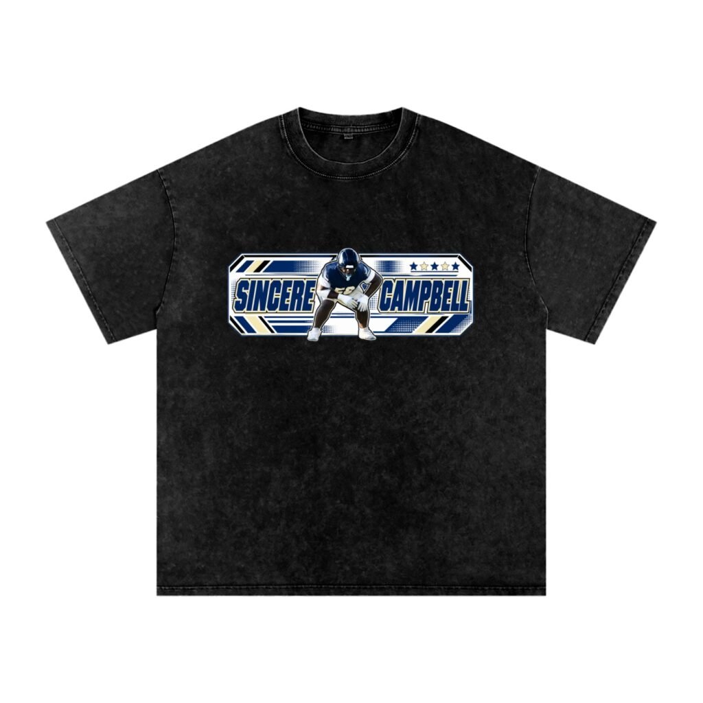 Sincere Campbell Snow Washed Oversized TEE
