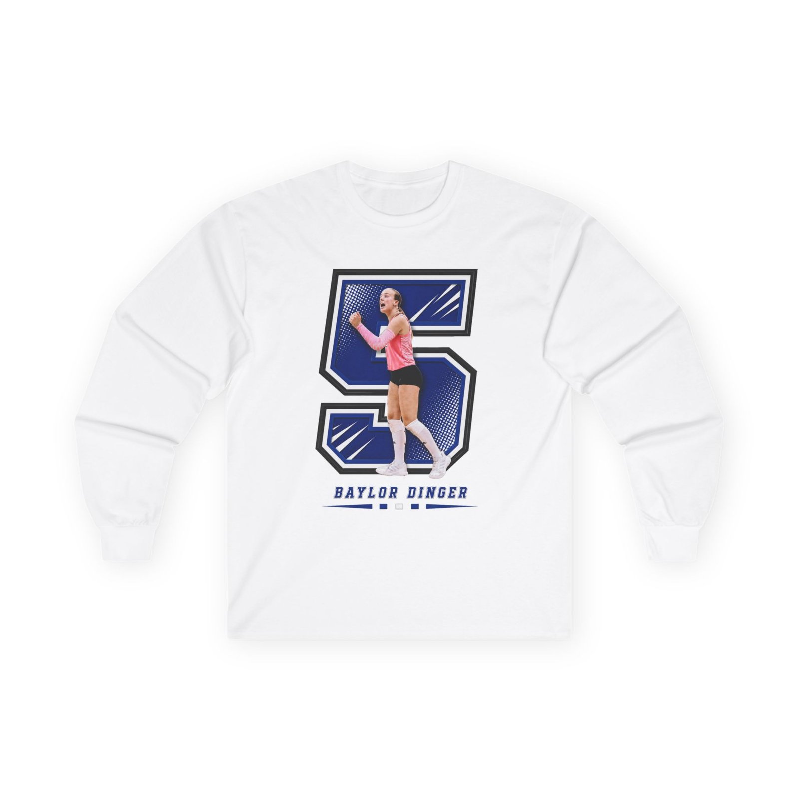 Baylor dinger Unisex Cotton Long Sleeve Tee - Image 2