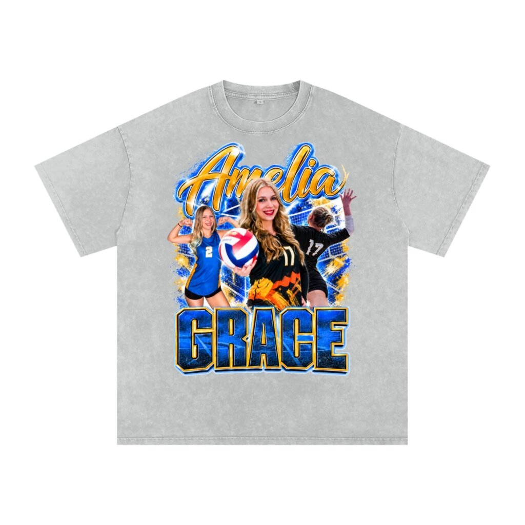 Amelia Grace Snow Washed Oversized TEE