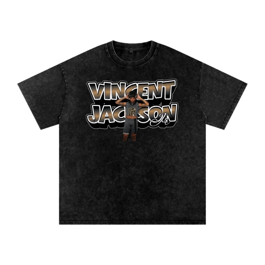Vincent Jackson Jr Snow Washed Oversized TEE
