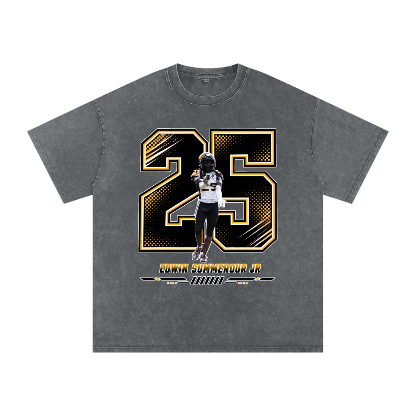 Edwin summerour jr Snow Washed Oversized TEE - Image 4