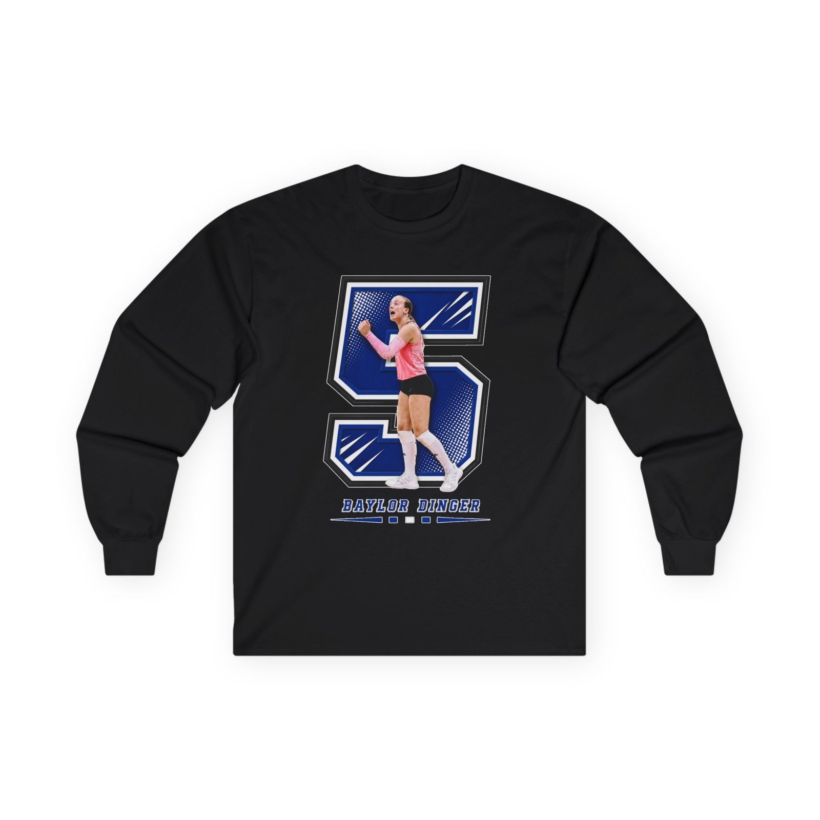 Baylor dinger Unisex Cotton Long Sleeve Tee - Image 1
