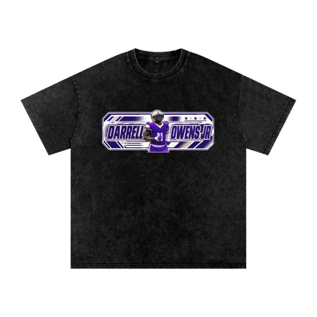 Darrell owens jr Snow Washed Oversized TEE