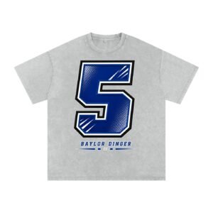 Baylor dinger Snow Washed Oversized TEE - Image 3