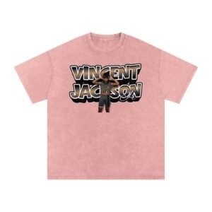 Vincent Jackson Jr Snow Washed Oversized TEE - Image 5