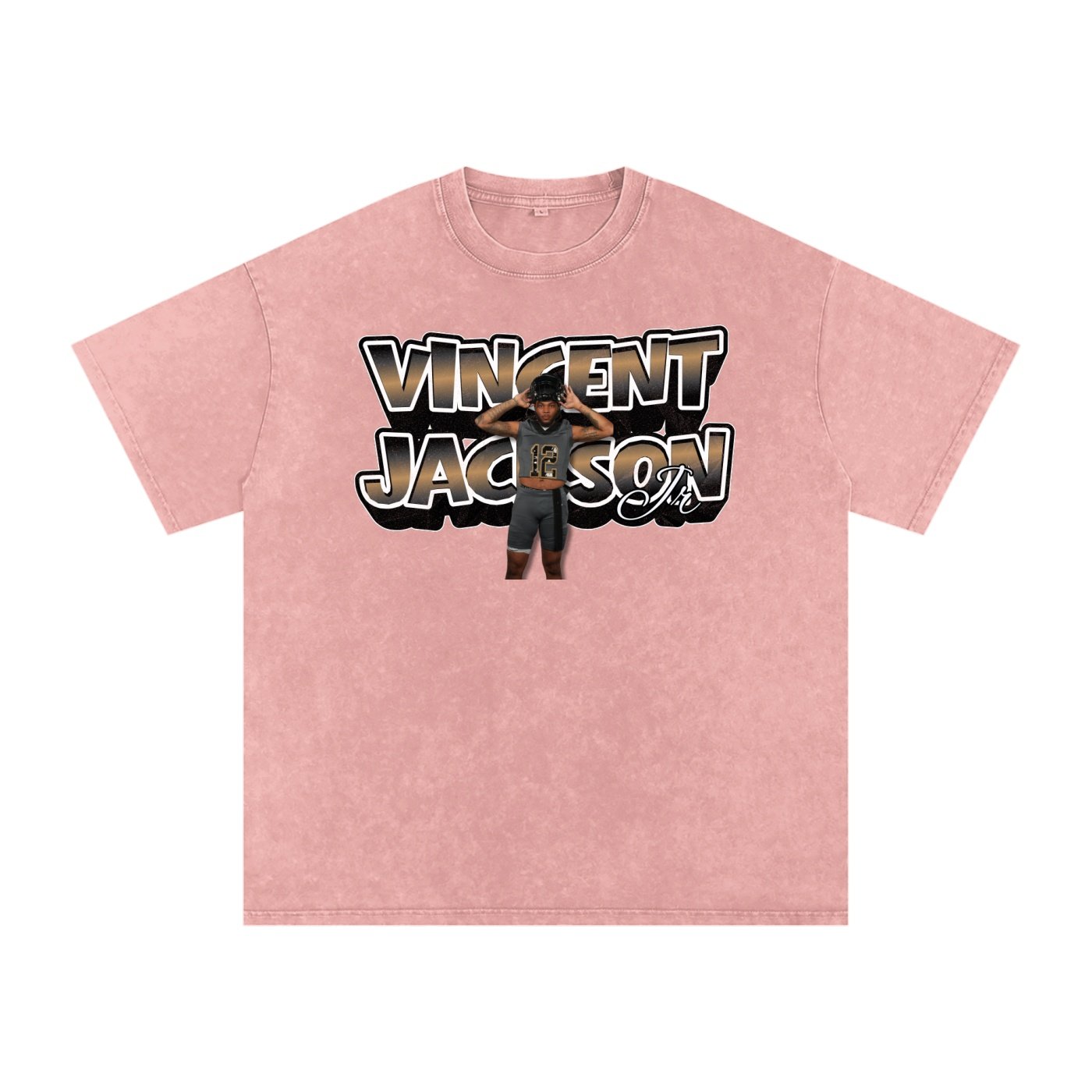 Vincent Jackson Jr Snow Washed Oversized TEE - Image 5