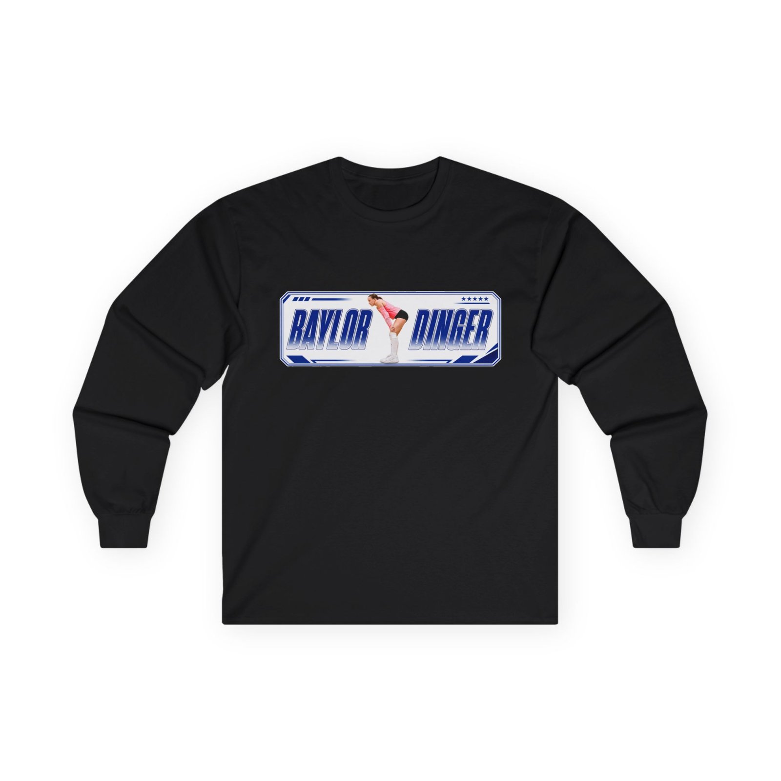 Baylor dinger Unisex Cotton Long Sleeve Tee - Image 1