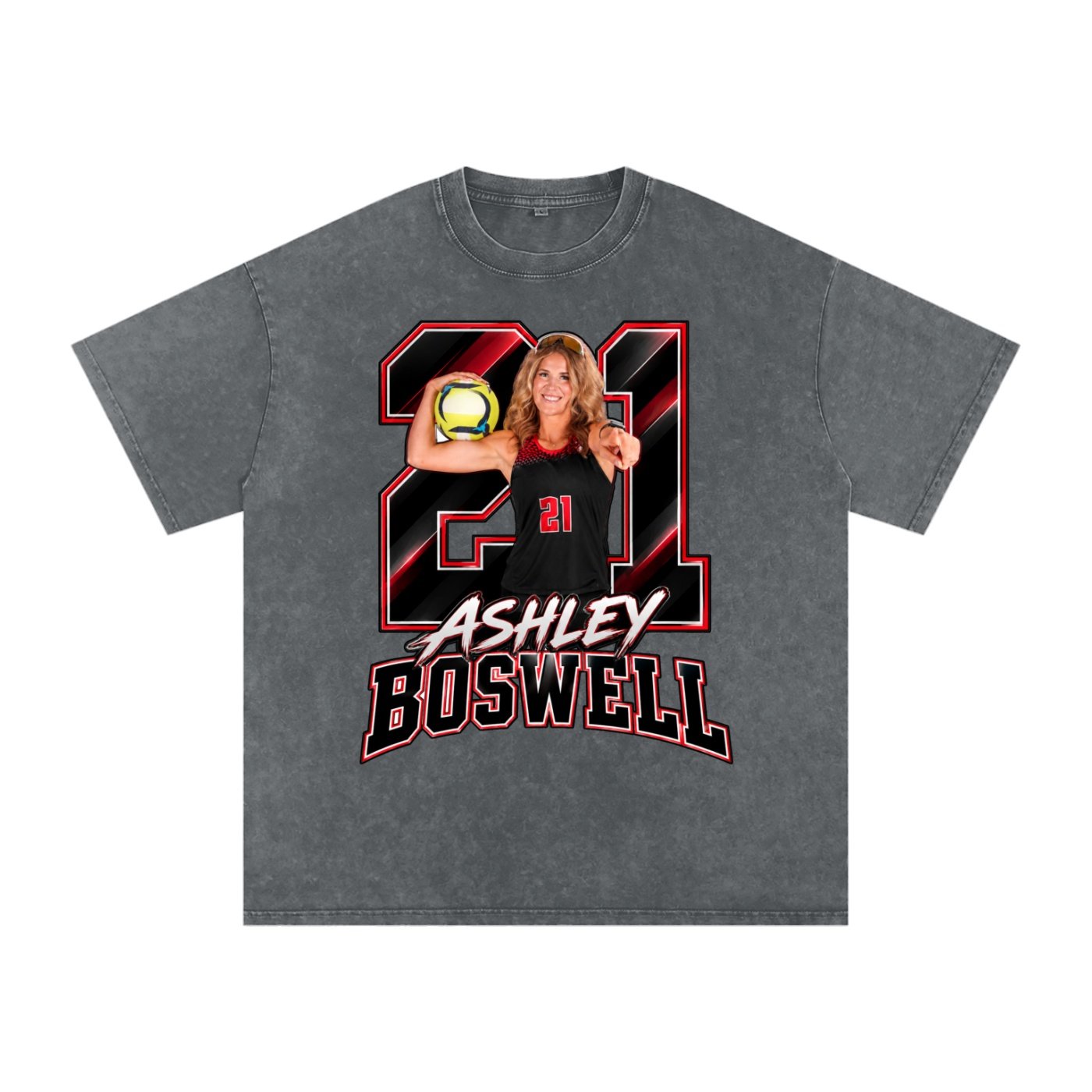 Ashley Boswell Snow Washed Oversized TEE - Image 4