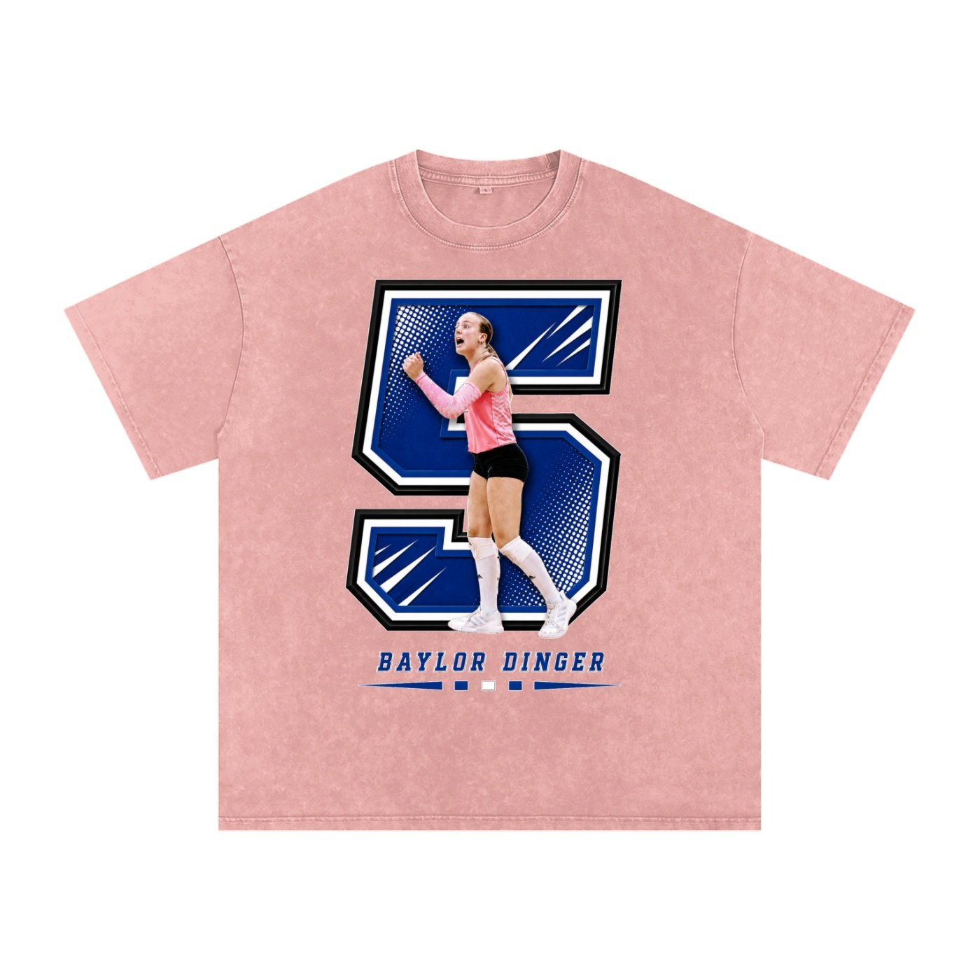 Baylor dinger Snow Washed Oversized TEE - Image 5