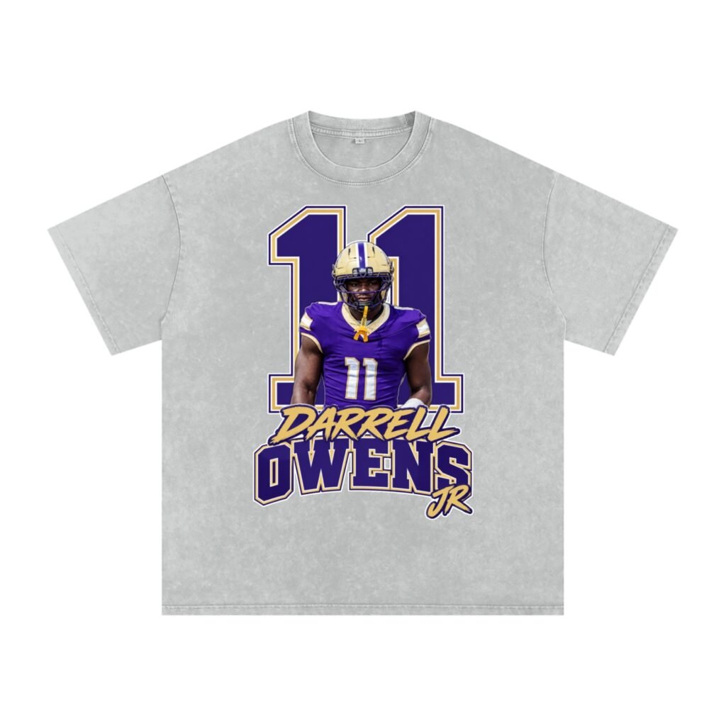 Darrell owens jr Snow Washed Oversized TEE