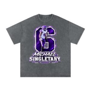 Michael Singletary Snow Washed Oversized TEE - Image 4