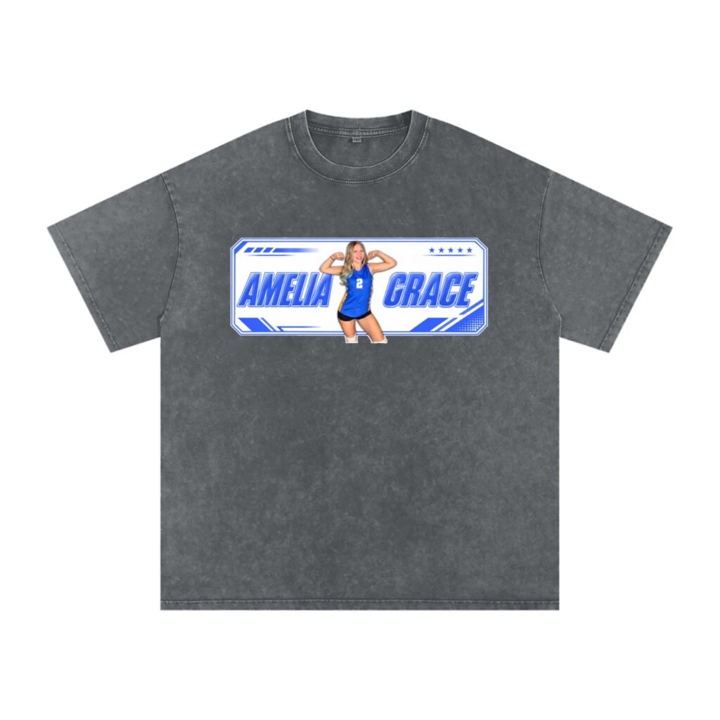 Amelia Grace Snow Washed Oversized TEE